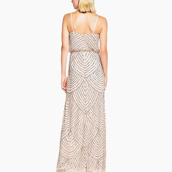 Adrianna Papell Beaded Floor Length Dress - US 4/EU36 - Picture 3 of 12